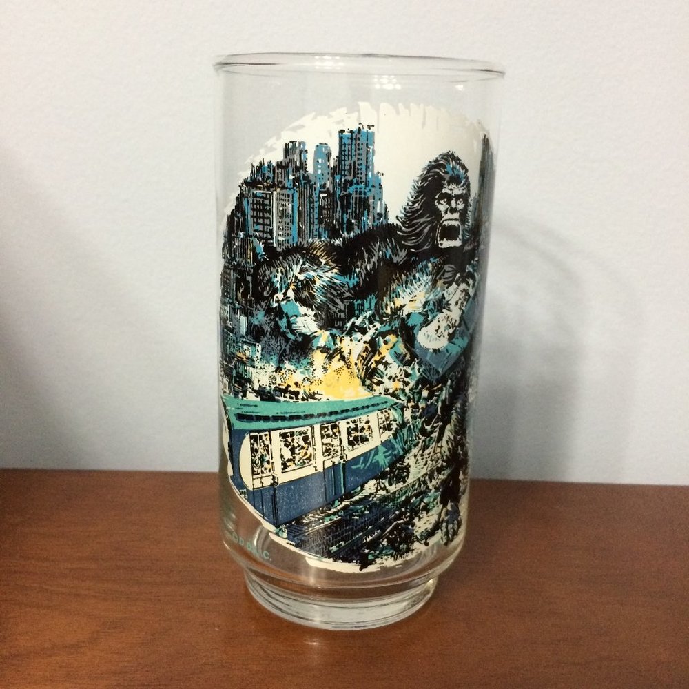 Vintage Coca-Cola King Kong Glass 1976